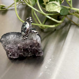 Celestial Poseidon Variscite Ring- Size 6- Hand Stamped Sterling Silver