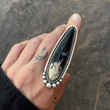 Huge Palm Root Talon Ring or Pendant- 2.75" Sterling Silver and Petrified Palm Root- Finished to Size
