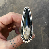 Huge Palm Root Talon Ring or Pendant- 2.75" Sterling Silver and Petrified Palm Root- Finished to Size