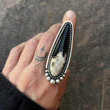 Huge Palm Root Talon Ring or Pendant- 2.75" Sterling Silver and Petrified Palm Root- Finished to Size