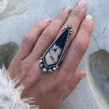 Large Petrified Palm Root Celestial Ring or Pendant- Sterling Silver- Finished to Size