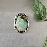 Huge Statement Ring or Pendant- Sterling Silver and Royston Turquoise- Finished to Size