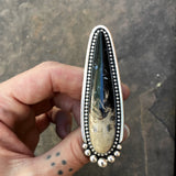 XXL Palm Root Talon Ring or Pendant- 3" Sterling Silver and Petrified Palm Root- Finished to Size