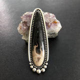 XXL Palm Root Talon Ring or Pendant- 3" Sterling Silver and Petrified Palm Root- Finished to Size