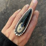 XXL Palm Root Talon Ring or Pendant- 3" Sterling Silver and Petrified Palm Root- Finished to Size