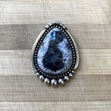 Huge Dendritic Opal Ring- Sterling Silver and Dendritic Opal- Finished to Size or as a Pendant