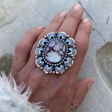 Large Wild Horse Overlay Ring or Pendant- Sterling Silver and Wild Horse Magnesite- Finished to Size