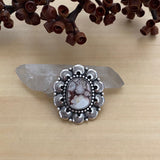 Large Wild Horse Overlay Ring or Pendant- Sterling Silver and Wild Horse Magnesite- Finished to Size