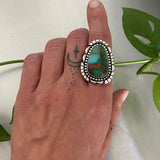 Large Statement  Ring or Pendant- Sterling Silver and Pilot Mountain Turquoise- Finished to Size