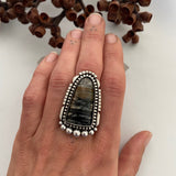 Picasso Marble Portal Ring or Pendant- Sterling Silver- Finished to Size