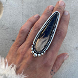XXL Petrified Palm Root Talon Ring or Pendant- Sterling Silver- Finished to Size