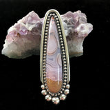 Large Agua Nueva Agate Talon Ring or Pendant- Sterling Silver and Agate- Finished to Size