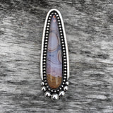 Large Agua Nueva Agate Talon Ring or Pendant- Sterling Silver and Agate- Finished to Size