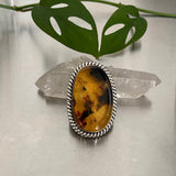 Huge Chunky Amber Ring or Pendant- Sterling Silver and Mayan Amber- Finished to Size