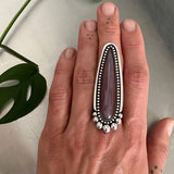 Large Royal Aztec Lace Agate Ring or Pendant- Sterling Silver and Royal Aztec Lace Agate- Finished to Size