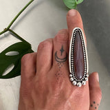 Large Royal Aztec Lace Agate Ring or Pendant- Sterling Silver and Royal Aztec Lace Agate- Finished to Size