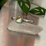 Stamped Wide Endless Summer Stacker Cuff- Sterling Silver and Blue Opal Petrified Wood Bracelet- Size S/M