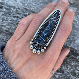 Large Petrified Palm Root Talon Ring or Pendant- Sterling Silver and Petrified Wood- Finished to Size