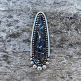 Large Petrified Palm Root Talon Ring or Pendant- Sterling Silver and Petrified Wood- Finished to Size