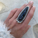 Large Petrified Palm Root Talon Ring or Pendant- Sterling Silver- Finished to Size