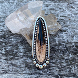 Large Petrified Palm Root Talon Ring or Pendant- Sterling Silver and Petrified Wood- Finished to Size