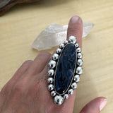 Huge Pietersite Bubble Ring- Sterling Silver and Pietersite- Finished to Size