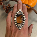 Huge Bubble Montana Agate Ring or Pendant- Sterling Silver- Finished to Size