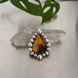 Large Bubble Ring or Pendant- Sterling Silver and Mayan Amber- Finished to Size