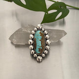 Large Bubble Ring or Pendant- Sterling Silver and Royston Turquoise- Finished to Size