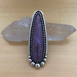 Huge Burro Creek Jasper Talon Ring or Pendant- Sterling Silver and Purple Jasper- Finished to Size