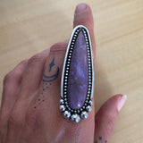 Huge Burro Creek Jasper Talon Ring or Pendant- Sterling Silver and Purple Jasper- Finished to Size