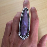Huge Burro Creek Jasper Talon Ring or Pendant- Sterling Silver and Purple Jasper- Finished to Size
