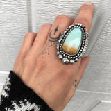 Blue Opal Petrified Wood Ring or Pendant- Sterling Silver and Indonesian Opalized Petrified Wood- Finished to Size