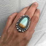 Blue Opal Petrified Wood Ring or Pendant- Sterling Silver and Indonesian Opalized Petrified Wood- Finished to Size