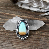 Blue Opal Petrified Wood Ring or Pendant- Sterling Silver and Indonesian Opalized Petrified Wood- Finished to Size