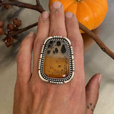 Huge Montana Agate Statement Ring or Pendant- Sterling Silver- Finished to Size