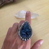 Large Celestial Pietersite Ring- Sterling Silver and Pietersite- Finished to Size