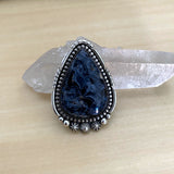 Large Celestial Pietersite Ring- Sterling Silver and Pietersite- Finished to Size