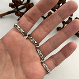 Celestial White Buffalo Ring- Size 7- Hand Stamped Sterling Silver