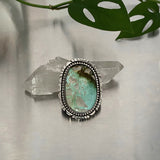 Huge Statement Ring or Pendant- Sterling Silver and Royston Turquoise- Finished to Size