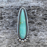 Large Chrysophrase Talon Ring or Pendant- Sterling Silver and green Chrysophrase- Finished to Size