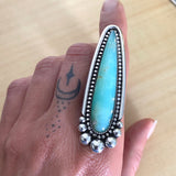 Large Chrysoprase Talon Ring or Pendant- Sterling Silver and Chrysoprase- Finished to Size