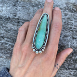 Large Chrysophrase Talon Ring or Pendant- Sterling Silver and green Chrysophrase- Finished to Size