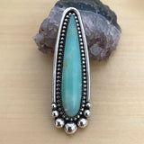 Large Chrysoprase Talon Ring or Pendant- Sterling Silver and Chrysoprase- Finished to Size