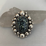 Large Variscite Super Bubble Ring or Pendant- Sterling Silver and Posiedon Variscite- Finished to Size