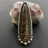 Large Deschutes Jasper Talon Ring or Pendant- Sterling Silver and Deschutes Jasper- Finished to Size