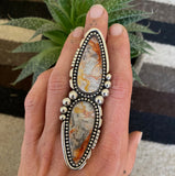 Huge Double Agate Ring or Pendant- Sterling Silver and Lace Agate- Finished to Size