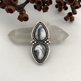Large Dendritic Opal 2 Stone Ring or Pendant- Sterling Silver- Finished to Size