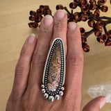 Large Laguna Agate Talon Ring or Pendant- Sterling Silver and Lace Agate- Finished to Size