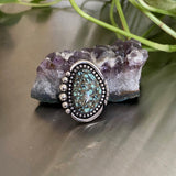 Asymmetrical Variscite Ring or Pendant- Sterling Silver and Poseidon Variscite- Finished to Size